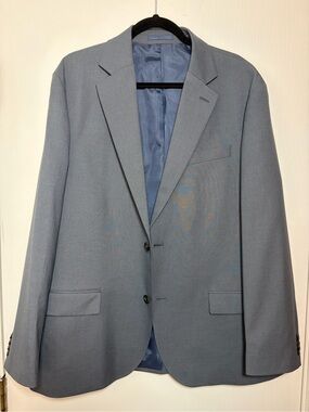 Topman Men's Light Gray Two-Button Blazer